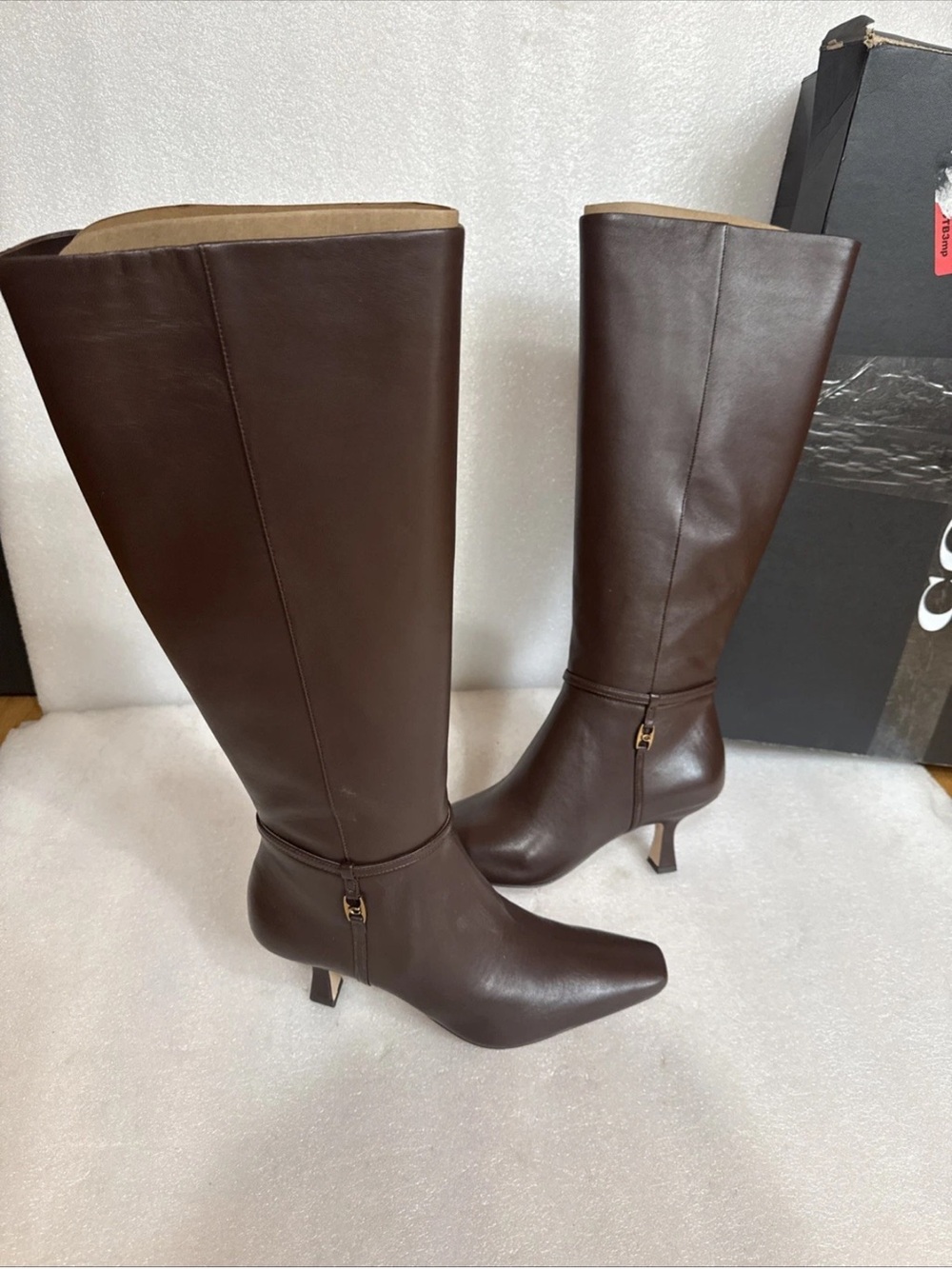 Coach Raquel Brown Leather Boots Maple NEW Size 8
